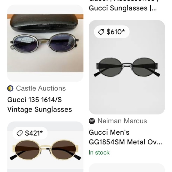 Gucci Oval Black Sunglasses - Picture 11 of 11